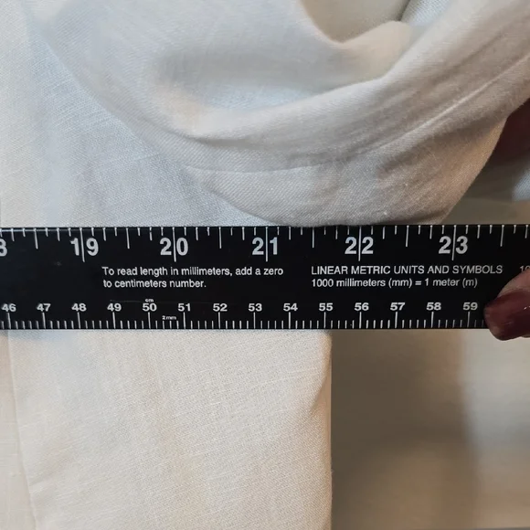 Talbots Classic 100% White Linen  Blazer Size 16WP - Picture 5 of 7